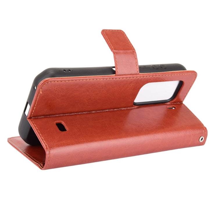 For Ulefone Armor 11 5G/11T 5G Crazy Horse Texture Horizontal Flip Leather Case with Holder & Card Slots & Lanyard