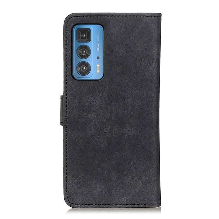 For Motorola Edge 20 Pro KHAZNEH Retro Texture PU + TPU Horizontal Flip Leather Case with Holder & Card Slots & Wallet