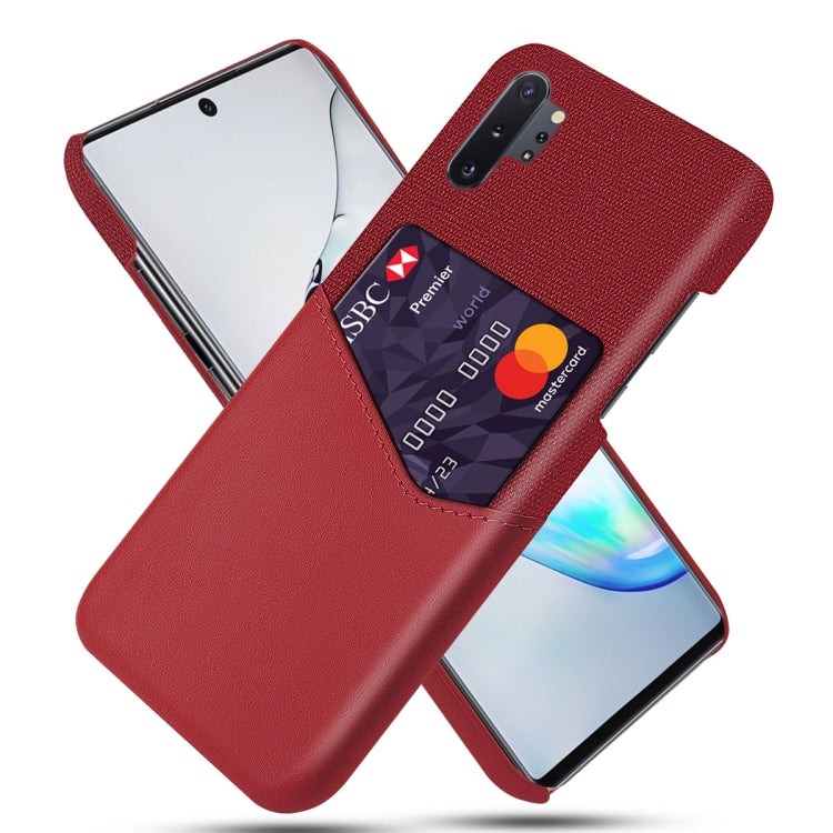 For Samsung Galaxy M80s Cloth Texture PC + PU Leather Back Cover Shockproof Case with Card Slot