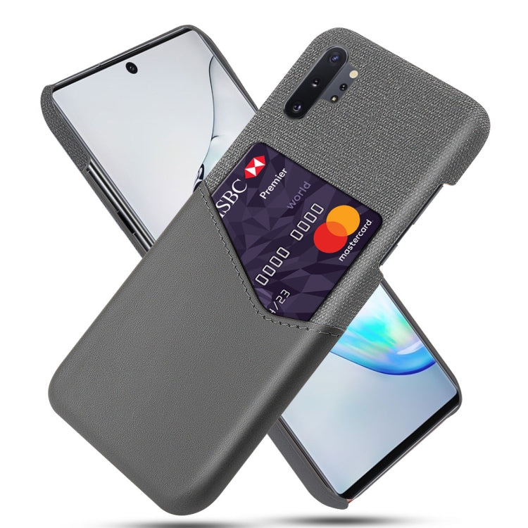 For Samsung Galaxy M80s Cloth Texture PC + PU Leather Back Cover Shockproof Case with Card Slot