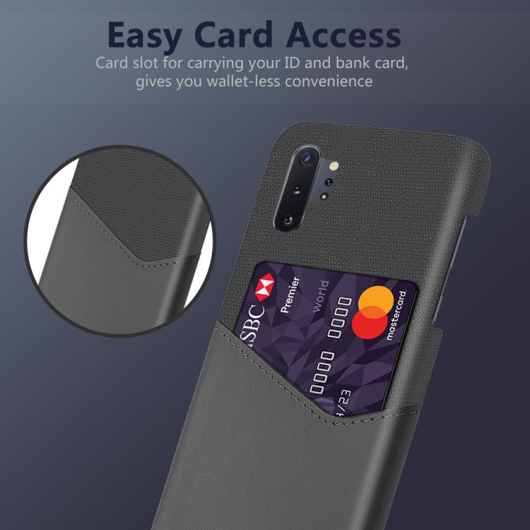 For Samsung Galaxy M80s Cloth Texture PC + PU Leather Back Cover Shockproof Case with Card Slot