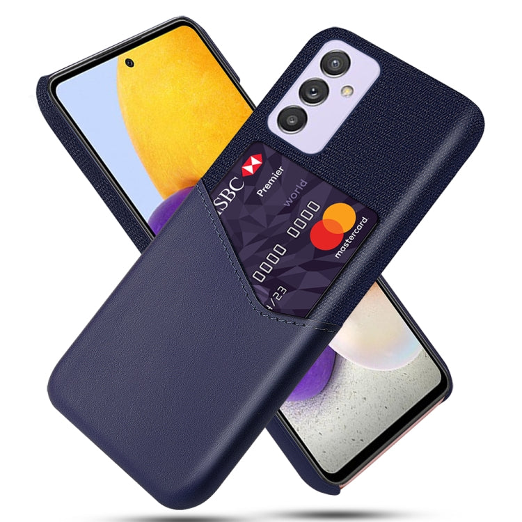 For Samsung Galaxy A82 5G Cloth Texture PC + PU Leather Back Cover Shockproof Case with Card Slot