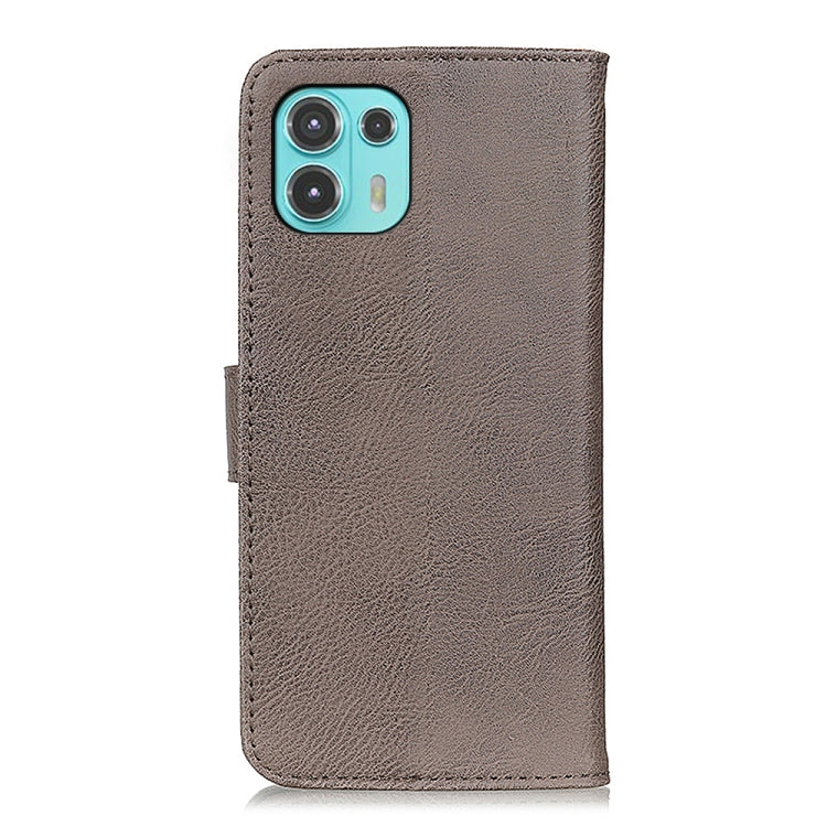 For Motorola Edge 20 Lite KHAZNEH Cowhide Texture Horizontal Flip Leather Case with Holder & Card Slots & Wallet