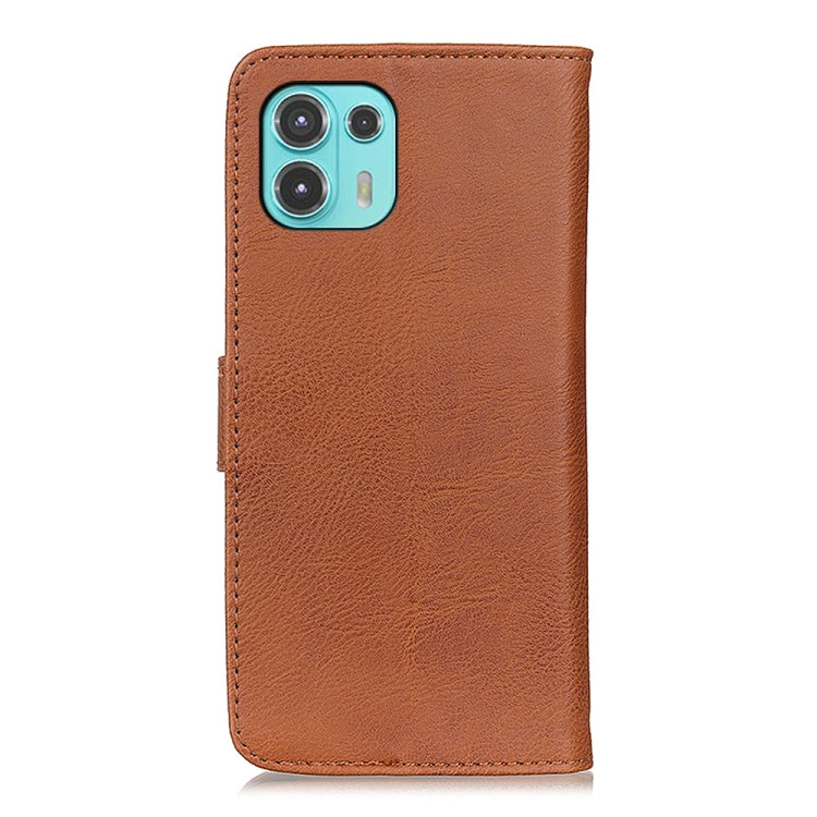 For Motorola Edge 20 Lite KHAZNEH Cowhide Texture Horizontal Flip Leather Case with Holder & Card Slots & Wallet