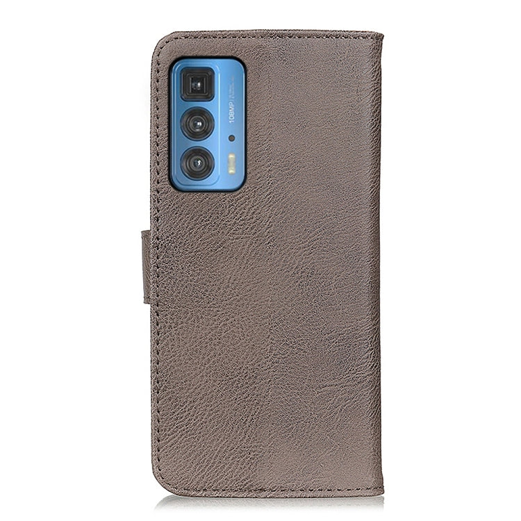 For Motorola Edge 20 Pro KHAZNEH Cowhide Texture Horizontal Flip Leather Case with Holder & Card Slots & Wallet
