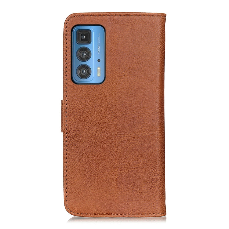 For Motorola Edge 20 Pro KHAZNEH Cowhide Texture Horizontal Flip Leather Case with Holder & Card Slots & Wallet