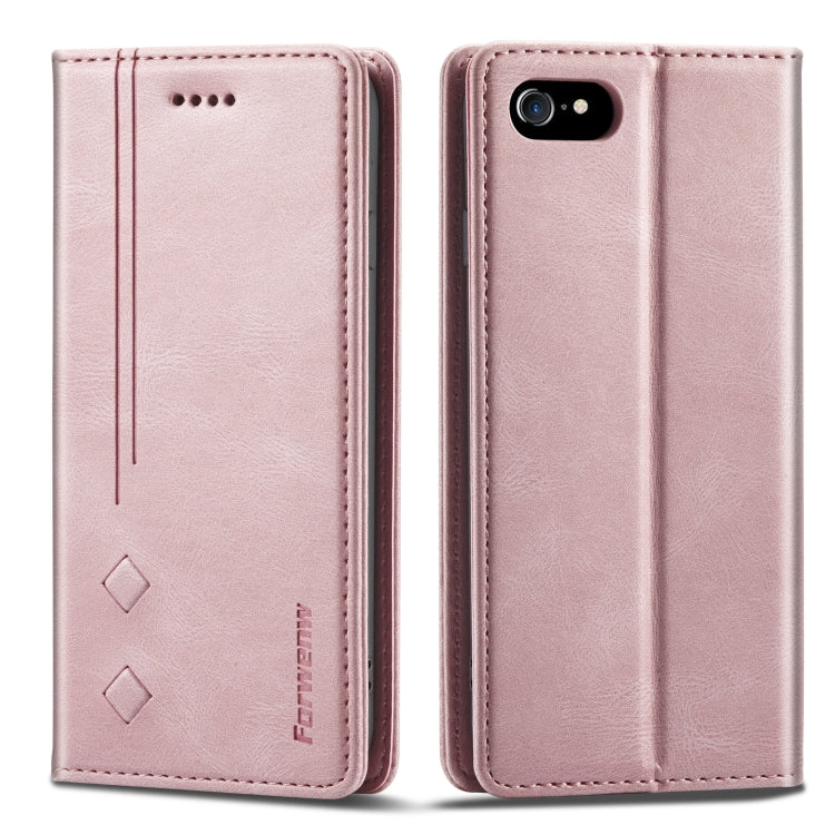 For iPhone SE 2022 / SE 2020 / 8 / 7 Forwenw F2 Series Magnetic Horizontal Flip Leather Case with Holder & Card Slots & Wallet