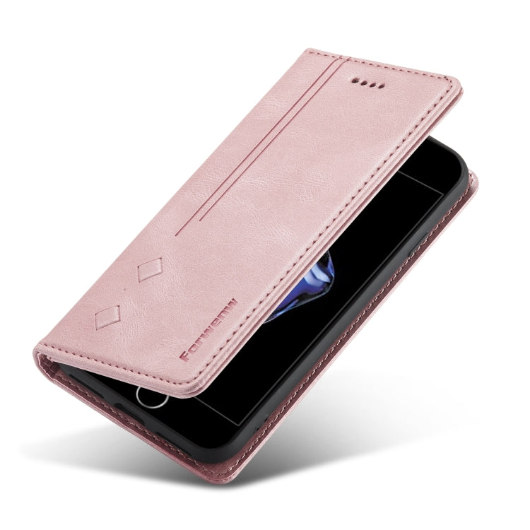 For iPhone SE 2022 / SE 2020 / 8 / 7 Forwenw F2 Series Magnetic Horizontal Flip Leather Case with Holder & Card Slots & Wallet