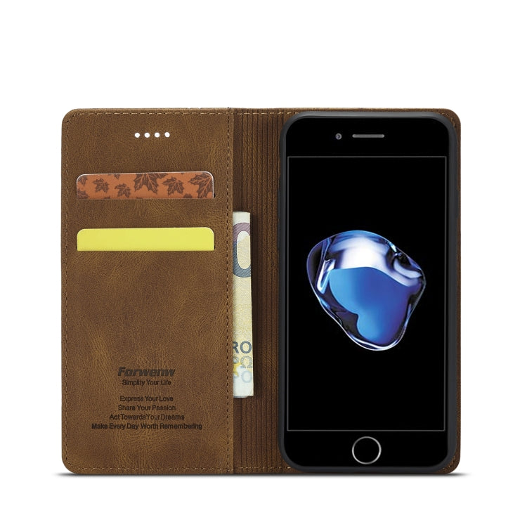 Forwenw F2 Series Magnetic Horizontal Flip Leather Case with Holder & Card Slots & Wallet For iPhone 8 Plus / 7 Plus