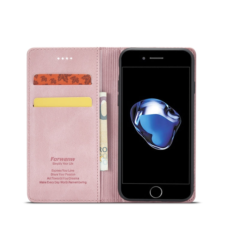 Forwenw F2 Series Magnetic Horizontal Flip Leather Case with Holder & Card Slots & Wallet For iPhone 8 Plus / 7 Plus