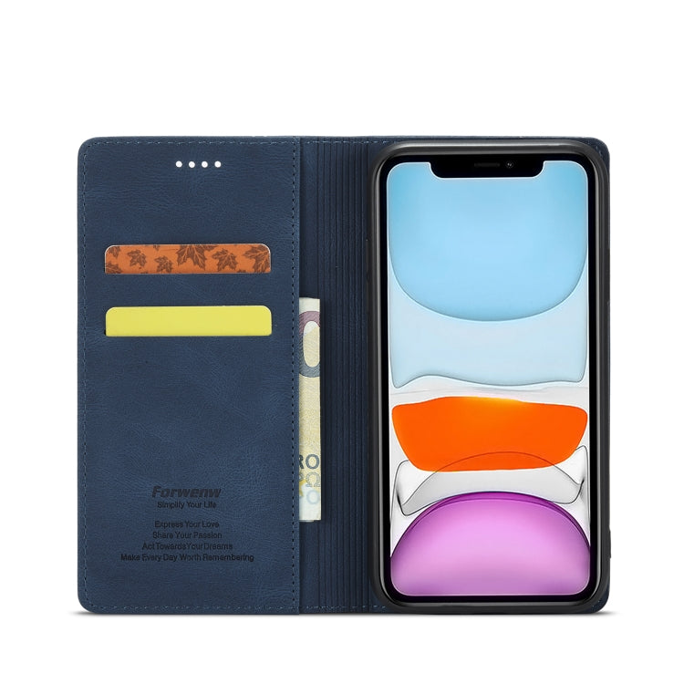 For iPhone 11 Forwenw F2 Series Magnetic Horizontal Flip Leather Case with Holder & Card Slots & Wallet