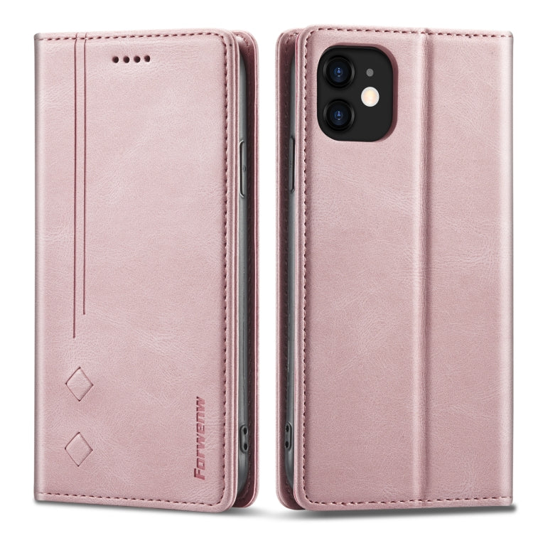 For iPhone 11 Forwenw F2 Series Magnetic Horizontal Flip Leather Case with Holder & Card Slots & Wallet