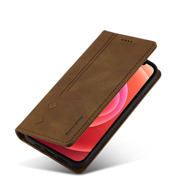 For iPhone 12 Pro Max Forwenw F2 Series Magnetic Horizontal Flip Leather Case with Holder & Card Slots & Wallet