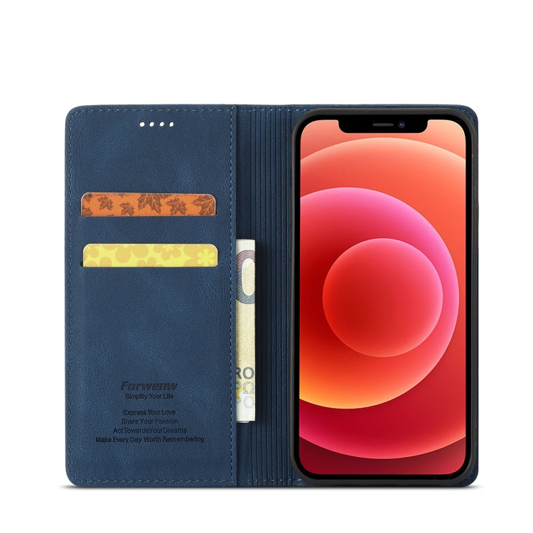 For iPhone 12 Pro Max Forwenw F2 Series Magnetic Horizontal Flip Leather Case with Holder & Card Slots & Wallet