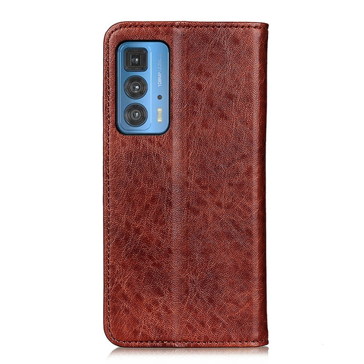 For Motorola Edge 20 Pro Magnetic Crazy Horse Texture Horizontal Flip Leather Case with Holder & Card Slots & Wallet