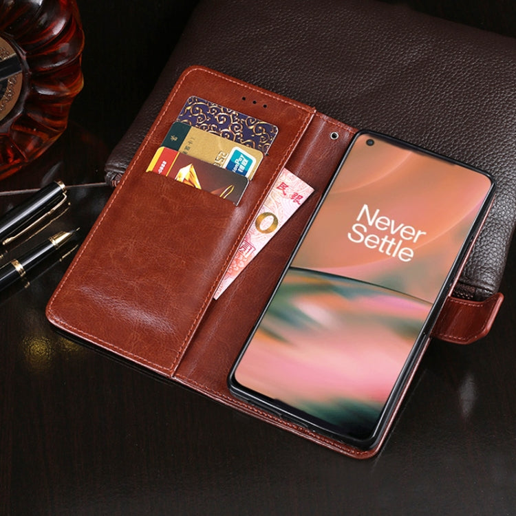 idewei Crazy Horse Texture Horizontal Flip Leather Case with Holder & Card Slots & Wallet For OnePlus Nord 2 5G