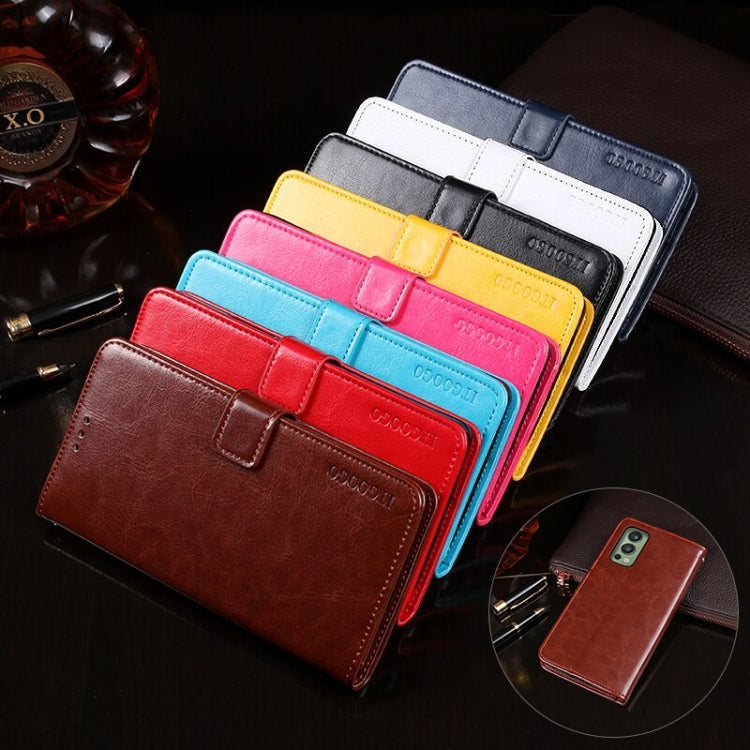 idewei Crazy Horse Texture Horizontal Flip Leather Case with Holder & Card Slots & Wallet For OnePlus Nord 2 5G