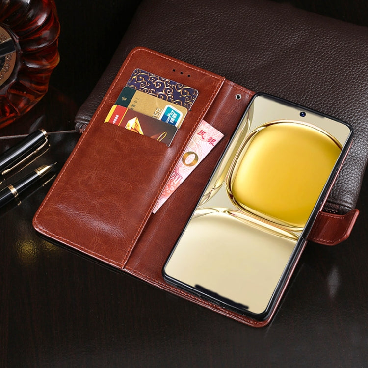 idewei Crazy Horse Texture Horizontal Flip Leather Case with Holder & Card Slots & Wallet For Huawei P50