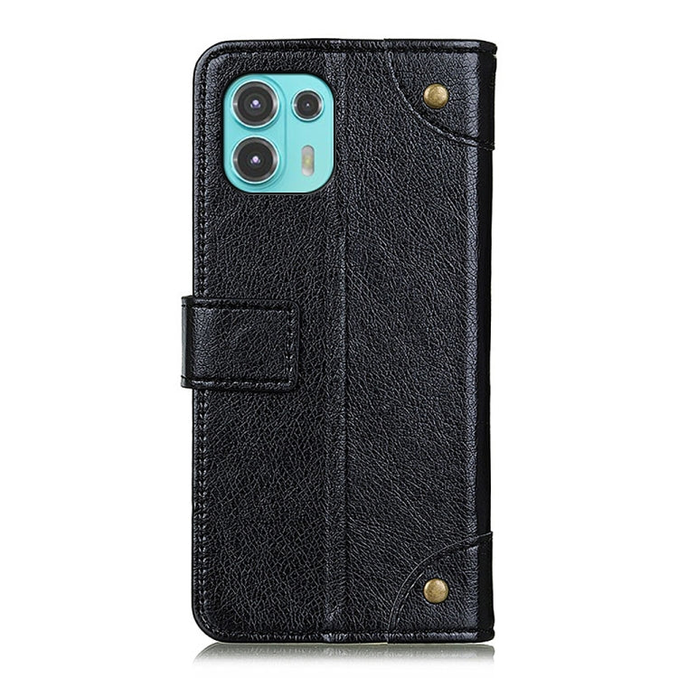 For Motorola Edge 20 Lite Copper Buckle Nappa Texture Horizontal Flip Leather Case with Holder & Card Slots & Wallet