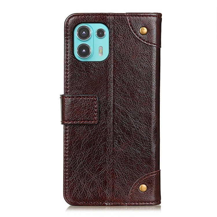 For Motorola Edge 20 Lite Copper Buckle Nappa Texture Horizontal Flip Leather Case with Holder & Card Slots & Wallet