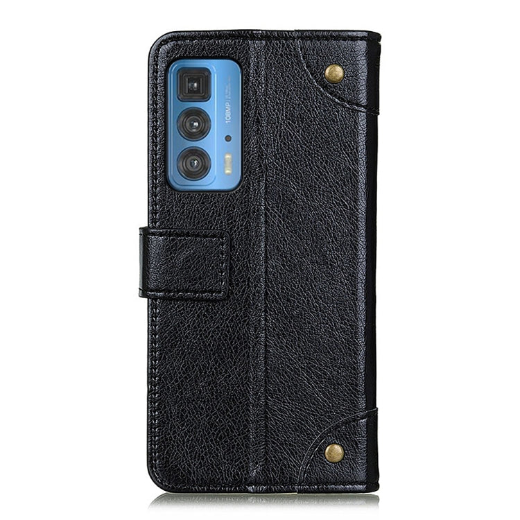 For Motorola Edge 20 Pro Copper Buckle Nappa Texture Horizontal Flip Leather Case with Holder & Card Slots & Wallet
