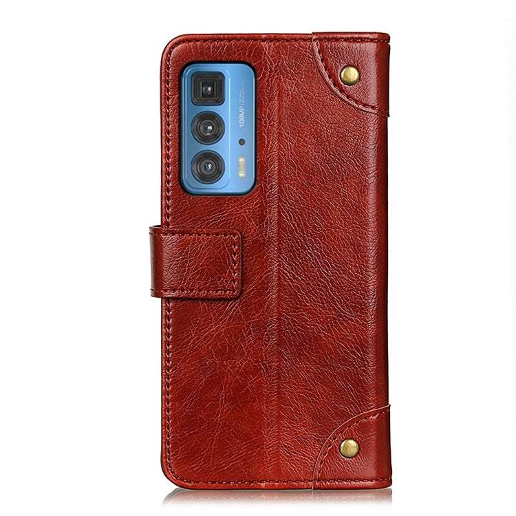 For Motorola Edge 20 Pro Copper Buckle Nappa Texture Horizontal Flip Leather Case with Holder & Card Slots & Wallet
