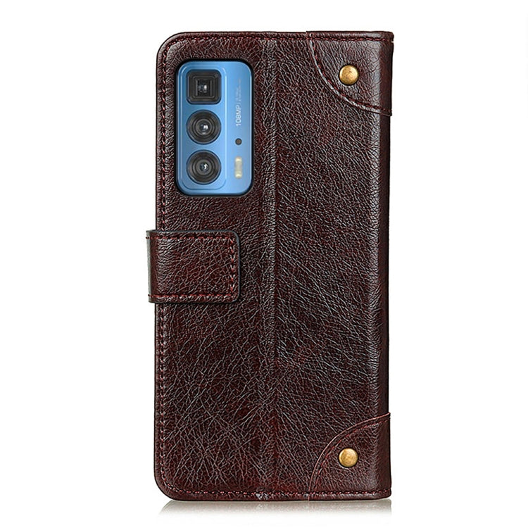 For Motorola Edge 20 Pro Copper Buckle Nappa Texture Horizontal Flip Leather Case with Holder & Card Slots & Wallet