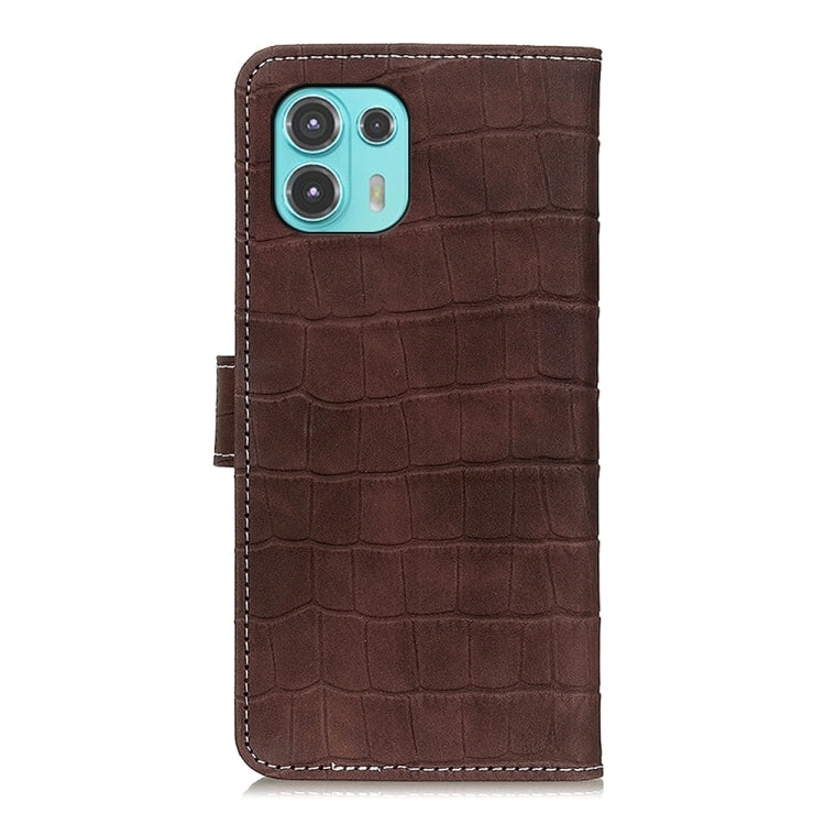 For Motorola Edge 20 Lite Magnetic Crocodile Texture Horizontal Flip Leather Case with Holder & Card Slots & Wallet