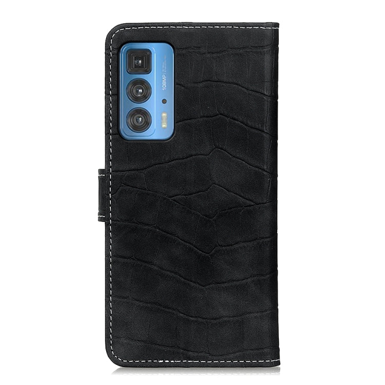 For Motorola Edge 20 Pro Magnetic Crocodile Texture Horizontal Flip Leather Case with Holder & Card Slots & Wallet