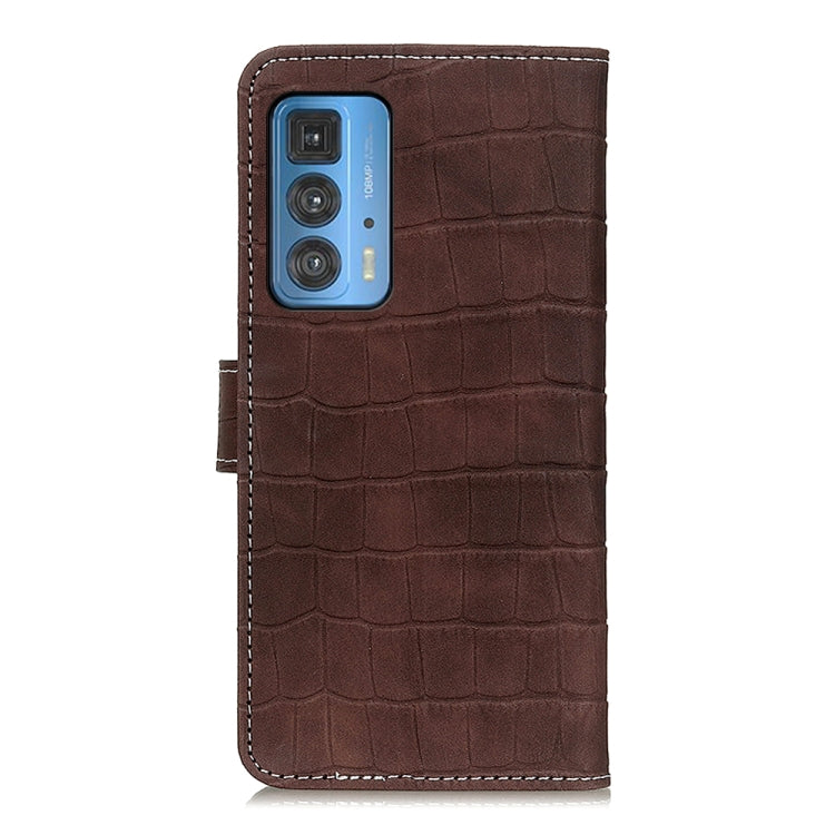 For Motorola Edge 20 Pro Magnetic Crocodile Texture Horizontal Flip Leather Case with Holder & Card Slots & Wallet