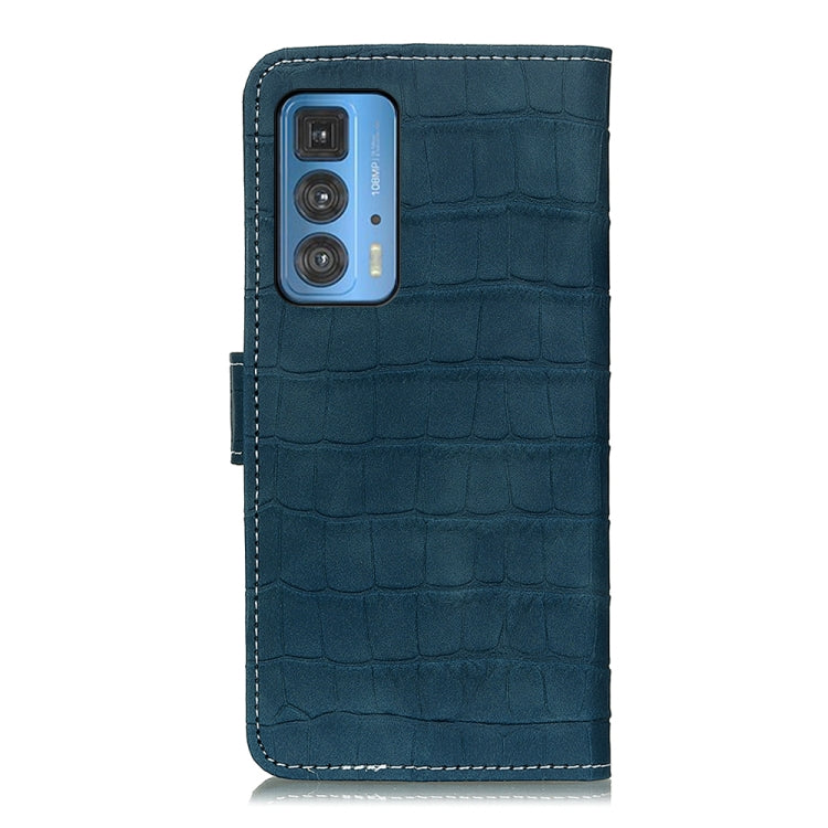 For Motorola Edge 20 Pro Magnetic Crocodile Texture Horizontal Flip Leather Case with Holder & Card Slots & Wallet