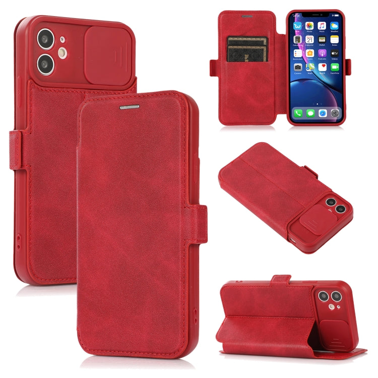 For iPhone 11 Push Window Double Buckle PU + Silicone Horizontal Flip Leather Case with Holder & Card Slot