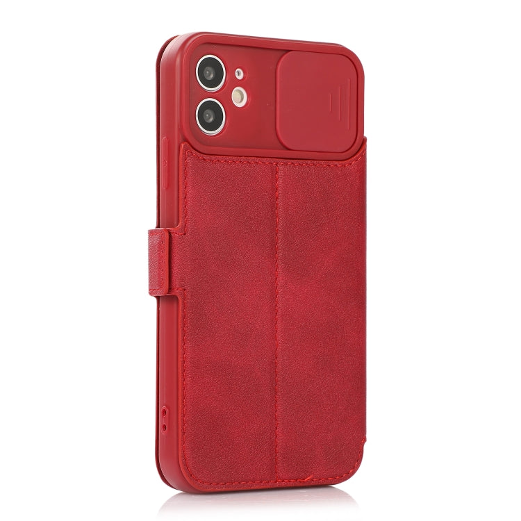 For iPhone 11 Push Window Double Buckle PU + Silicone Horizontal Flip Leather Case with Holder & Card Slot