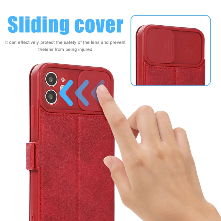 For iPhone 11 Push Window Double Buckle PU + Silicone Horizontal Flip Leather Case with Holder & Card Slot