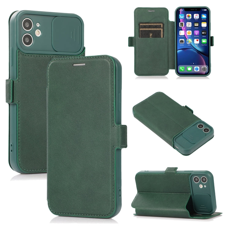 For iPhone 11 Pro Push Window Double Buckle PU + Silicone Horizontal Flip Leather Case with Holder & Card Slot