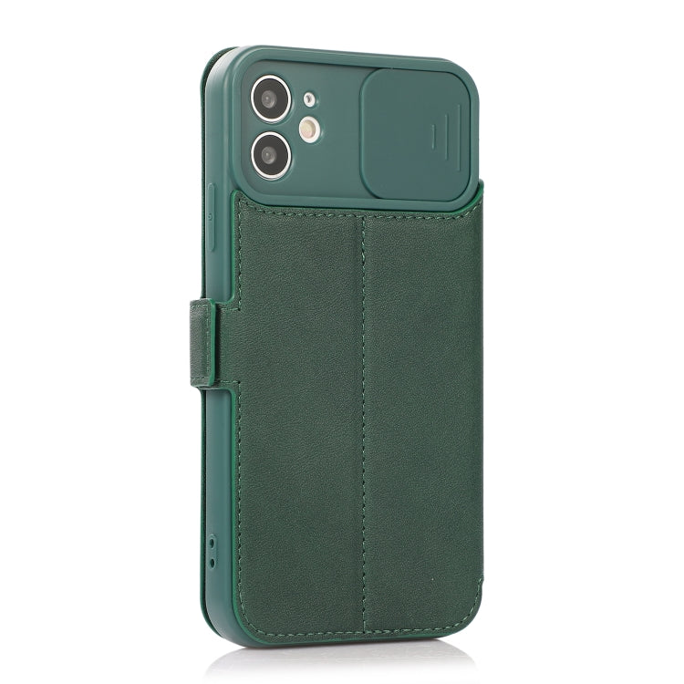 For iPhone 11 Pro Push Window Double Buckle PU + Silicone Horizontal Flip Leather Case with Holder & Card Slot