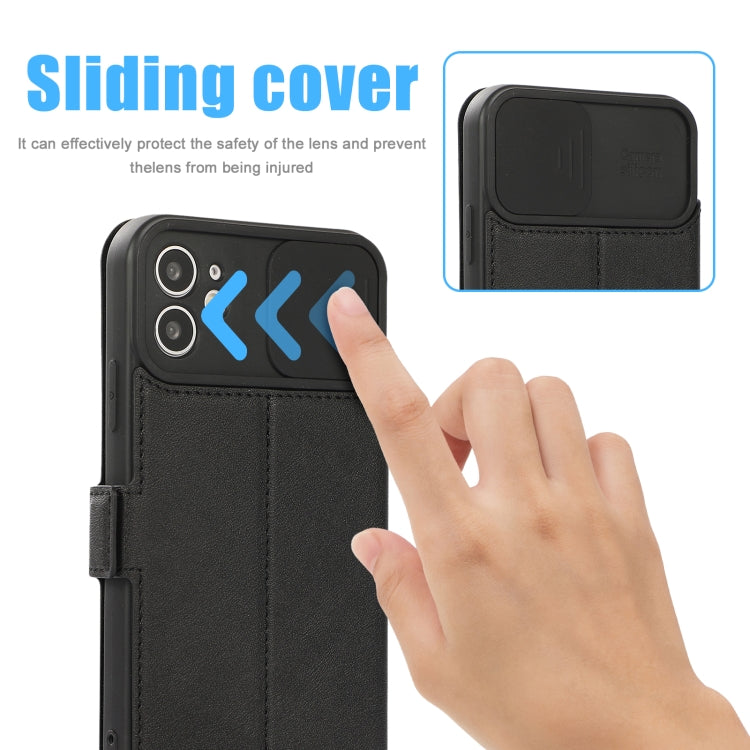 For iPhone 11 Pro Push Window Double Buckle PU + Silicone Horizontal Flip Leather Case with Holder & Card Slot