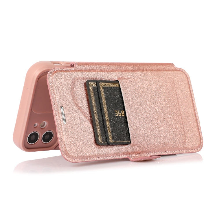 For iPhone 11 Pro Max Push Window Double Buckle PU + Silicone Horizontal Flip Leather Case with Holder & Card Slot