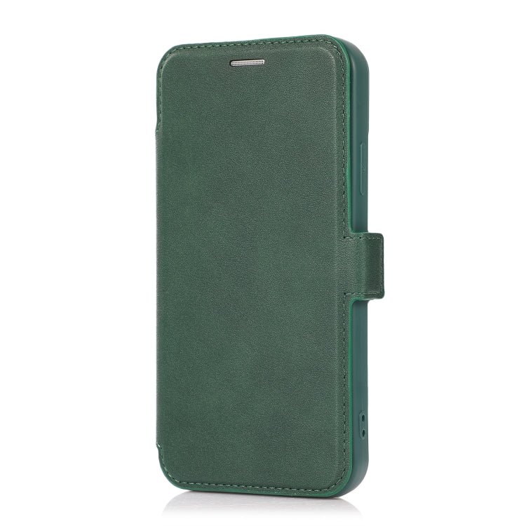 For iPhone 11 Pro Max Push Window Double Buckle PU + Silicone Horizontal Flip Leather Case with Holder & Card Slot