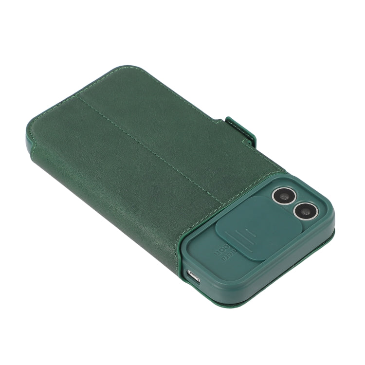 For iPhone 11 Pro Max Push Window Double Buckle PU + Silicone Horizontal Flip Leather Case with Holder & Card Slot