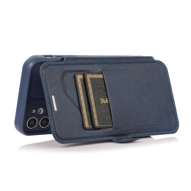 For iPhone 11 Pro Max Push Window Double Buckle PU + Silicone Horizontal Flip Leather Case with Holder & Card Slot