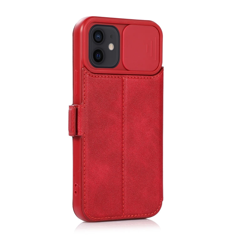 For iPhone 12 mini Push Window Double Buckle PU + Silicone Horizontal Flip Leather Case with Holder & Card Slot