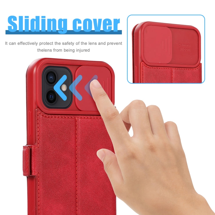 For iPhone 12 mini Push Window Double Buckle PU + Silicone Horizontal Flip Leather Case with Holder & Card Slot
