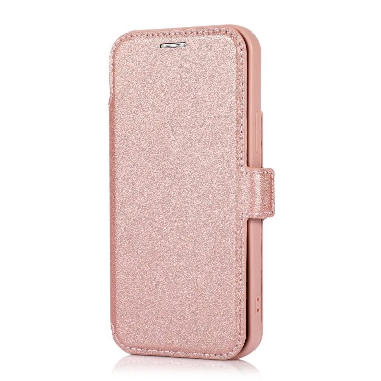 For iPhone 12 mini Push Window Double Buckle PU + Silicone Horizontal Flip Leather Case with Holder & Card Slot