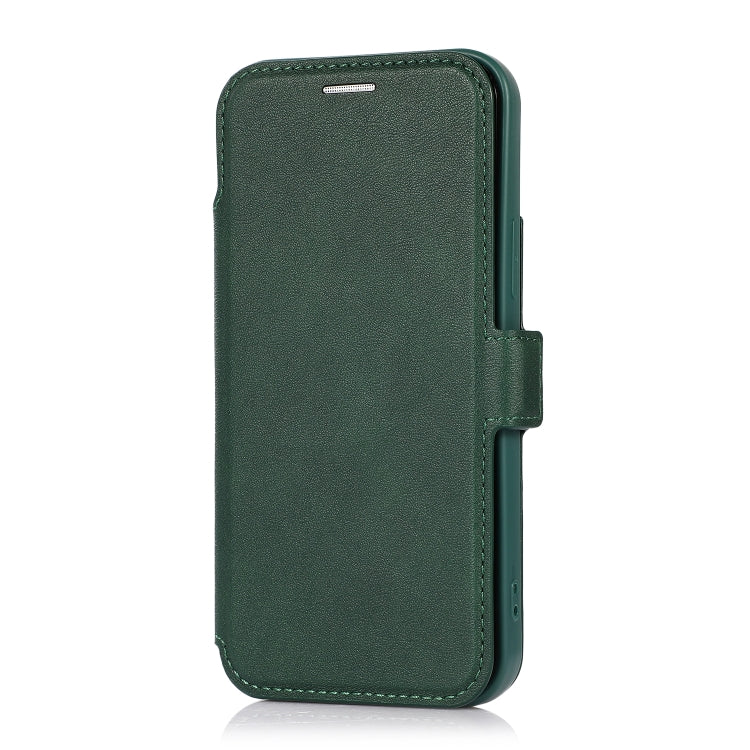 For iPhone 12 mini Push Window Double Buckle PU + Silicone Horizontal Flip Leather Case with Holder & Card Slot