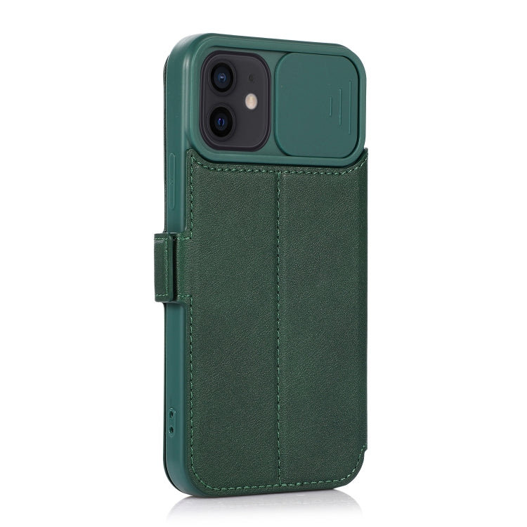 For iPhone 12 mini Push Window Double Buckle PU + Silicone Horizontal Flip Leather Case with Holder & Card Slot