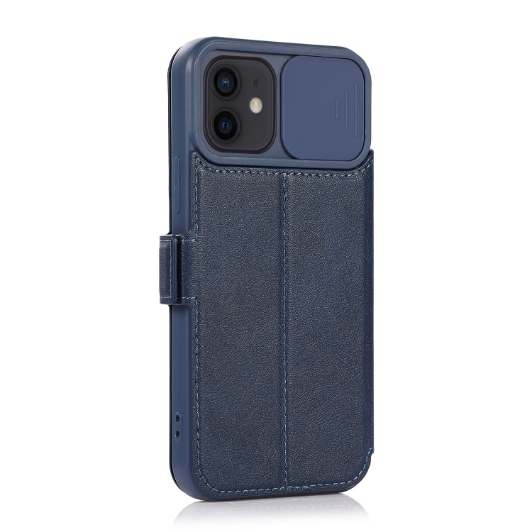 For iPhone 12 mini Push Window Double Buckle PU + Silicone Horizontal Flip Leather Case with Holder & Card Slot
