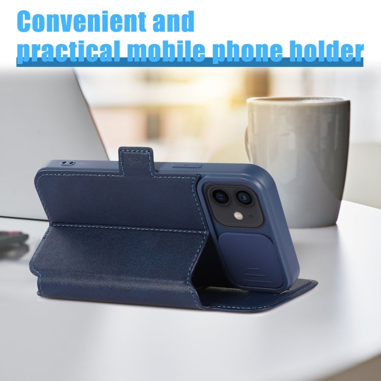 For iPhone 12 mini Push Window Double Buckle PU + Silicone Horizontal Flip Leather Case with Holder & Card Slot