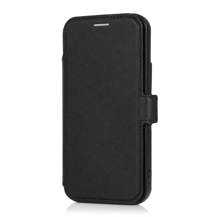 For iPhone 12 mini Push Window Double Buckle PU + Silicone Horizontal Flip Leather Case with Holder & Card Slot
