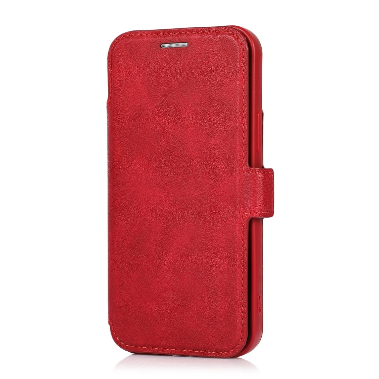 For iPhone 12 Push Window Double Buckle PU + Silicone Horizontal Flip Leather Case with Holder & Card Slot